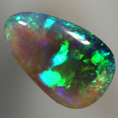SOLID CRYSTAL OPAL Rolling flash of very bright strong green